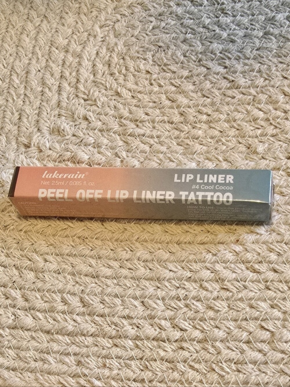 Lakerain Peel Off Lip Liner Tattoo shade #4 Cool Cocoa New In Box
